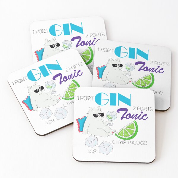 Item preview, Receta de ginebra y tónica Cool Cat designed and sold by JeLoTall.