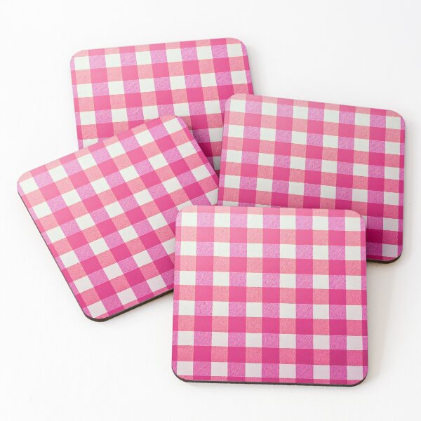 Item preview, Neon pink Gingham Check Pattern designed and sold by MCreations0519.