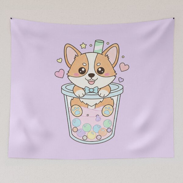 Item preview, Corgi Puppy Art - Kawaii Chibi Dog Design designed and sold by Exquisite Design Studio „Paculówka”.