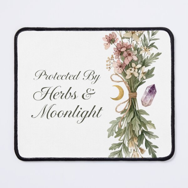 Item preview, Cottage Witch Gift — Protected By Herbs and Moonlight | Witchy Shirt designed and sold by DreamelleStudio.