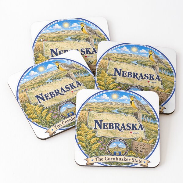 Item preview, Nebraska - Collect America with Freckle and Spencer designed and sold by CollectrsCornr.