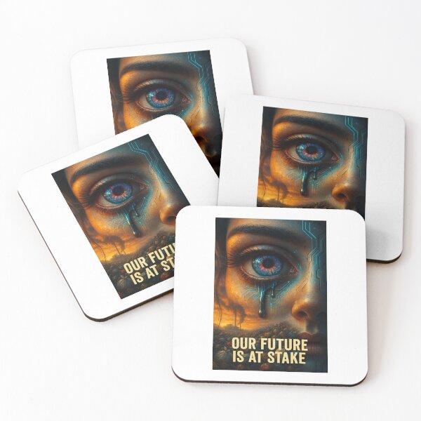 Item preview, Our Future is at Stake - Digital Surreal Eye designed and sold by Personiq Kaleido.