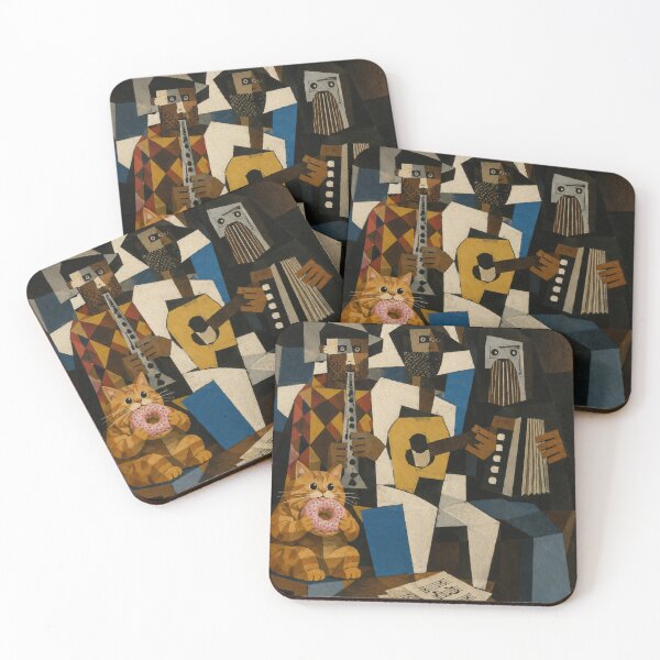 Item preview, Funny Chonky Orange Cat Daydreamscape Cubist Musicians designed and sold by Mindworx21.