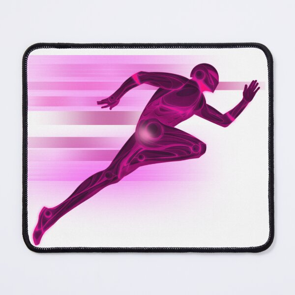 Item preview, Neon Pink Digital Runner – Futuristic Wireframe Speed Silhouette designed and sold by RaresS.