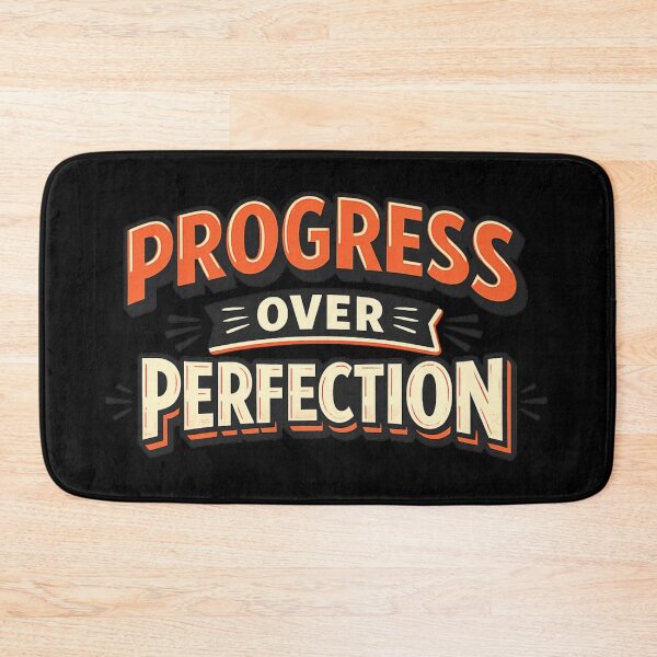 Item preview, Progress Over Perfection Motivational Quote Retro Vintage Typography Design | Self Growth Inspiration Graphic designed and sold by HEERYAK.