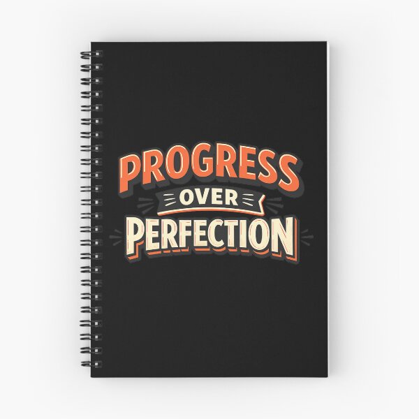 Item preview, Progress Over Perfection Motivational Quote Retro Vintage Typography Design | Self Growth Inspiration Graphic designed and sold by HEERYAK.