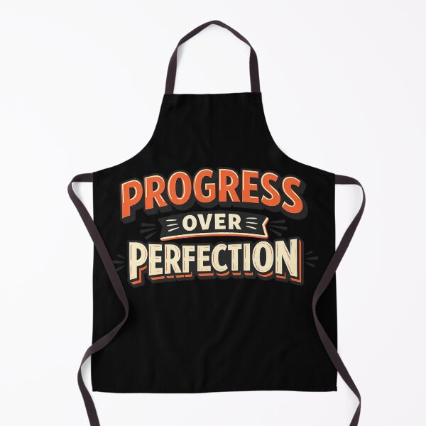 Item preview, Progress Over Perfection Motivational Quote Retro Vintage Typography Design | Self Growth Inspiration Graphic designed and sold by HEERYAK.