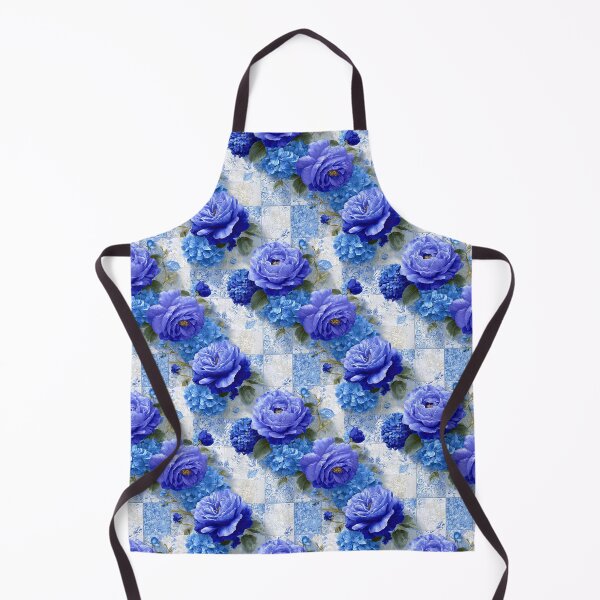 Item preview, Vibrant Blue And Purple Peony Floral Patchwork Pattern designed and sold by igraphixart.