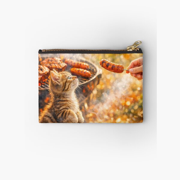 Item preview, Tabby Kitten Begging for Sausage designed and sold by M-Y-A-R-T-.