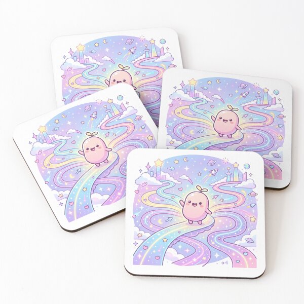 Item preview, Dreamy Cosmic Rainbow Path Kawaii Sticker designed and sold by CuteRage.
