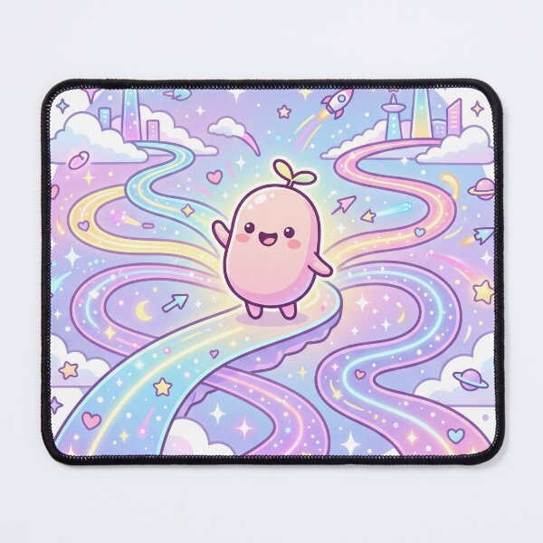 Item preview, Dreamy Cosmic Rainbow Path Kawaii Sticker designed and sold by CuteRage.