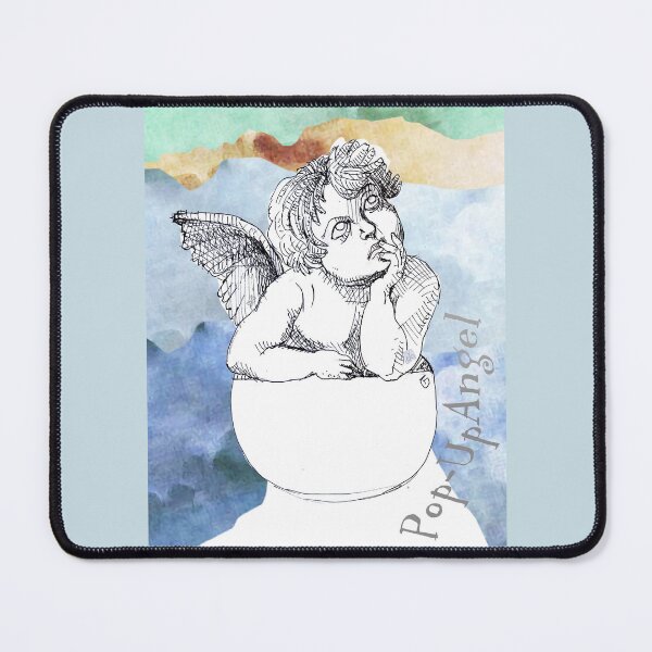 Item preview, Pop-Up Angel Among The Clouds (Original Ink Drawing by ACCI) designed and sold by VanyssaGraphics.