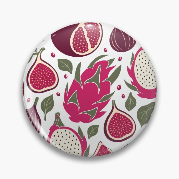 Item preview, Retro Bold Pomegranate and Dragon Fruit Seamless Pattern designed and sold by DiNata.