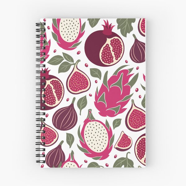 Item preview, Retro Bold Pomegranate and Dragon Fruit Seamless Pattern designed and sold by DiNata.