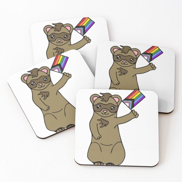 Item preview, Cute Brown Ferret Pride Flag Vector designed and sold by Dimicilan.