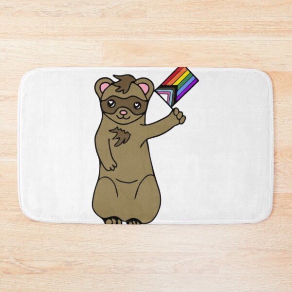 Item preview, Cute Brown Ferret Pride Flag Vector designed and sold by Dimicilan.