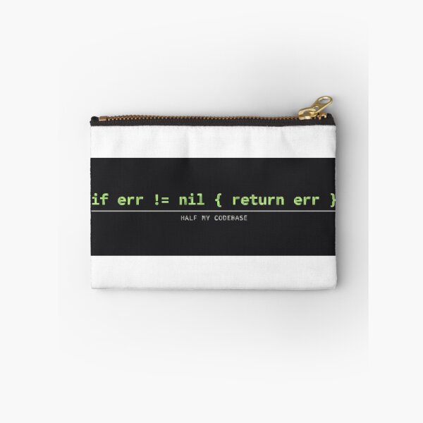 Item preview, if err != nil { return err } Half My Codebase designed and sold by Bianca Oltean.