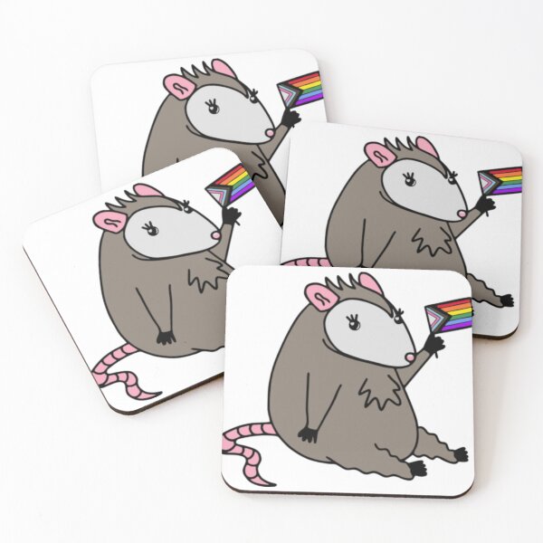 Item preview, Kawaii Opossum Progress Pride Flag Doodle Sketch designed and sold by Dimicilan.