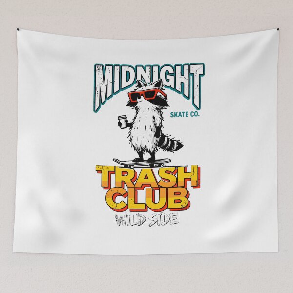 Item preview, Midnight Trash Club Raccoon  | Skate Co. Graphic  designed and sold by SONOONDESIGN.