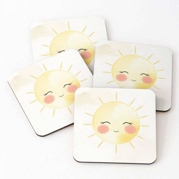Item preview, Cute Watercolor Smiling Sun Nursery Art designed and sold by Vida e Arte.