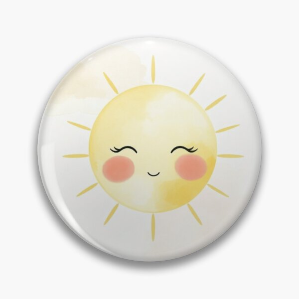 Item preview, Cute Watercolor Smiling Sun Nursery Art designed and sold by Vida e Arte.