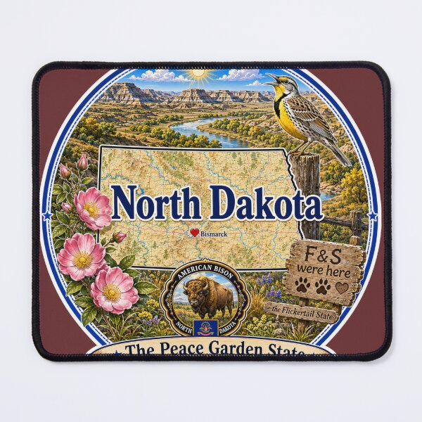 Item preview, North Dakota - Collect America with Freckle and Spencer designed and sold by CollectrsCornr.
