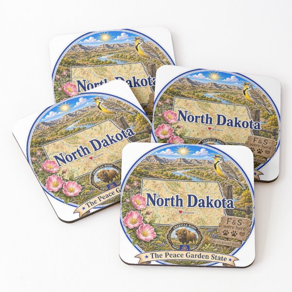 Item preview, North Dakota - Collect America with Freckle and Spencer designed and sold by CollectrsCornr.
