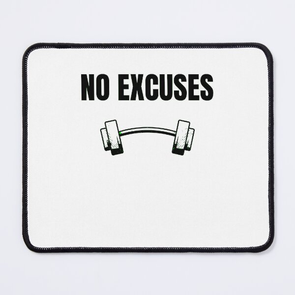 Item preview, No Excuses Gym Motivation Shirt designed and sold by DailyQuestPrint.