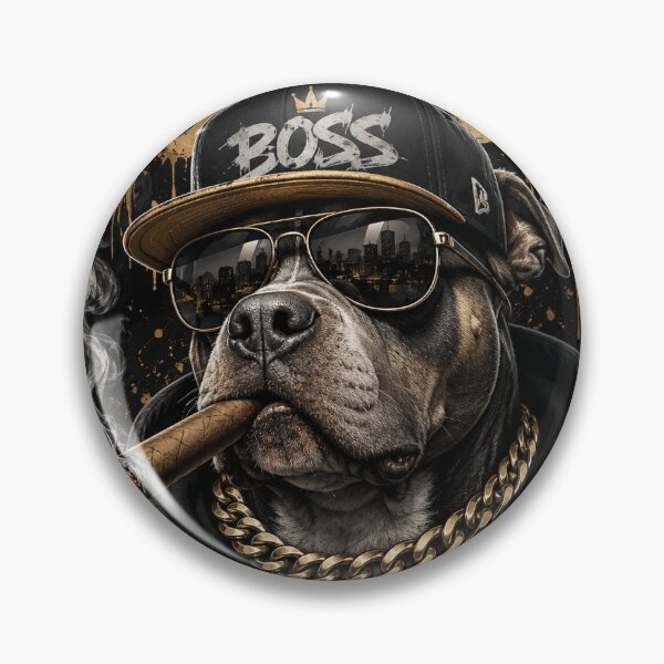 Item preview, Top Dog Legend – Gangster Pitbull Streetwear T-Shirt Design designed and sold by vinothmech53.