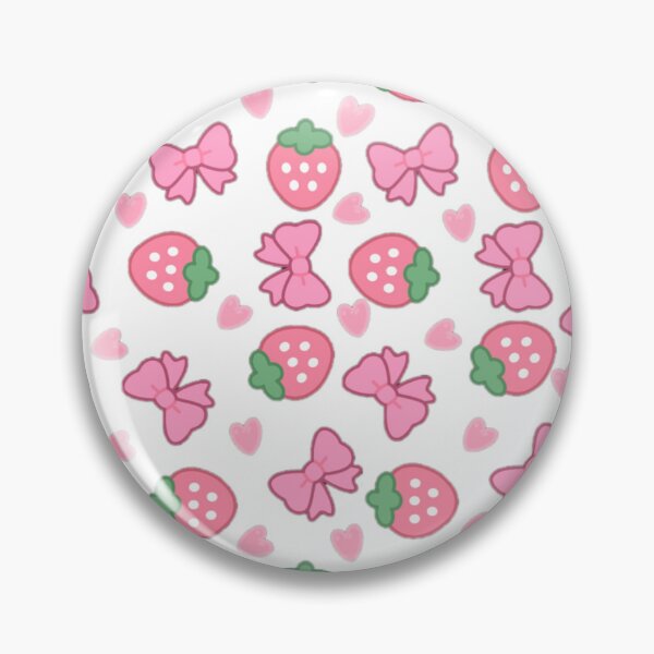 Item preview, Cute Strawberry Bows & Hearts Kawaii Pattern designed and sold by Dreamy fantasy design.