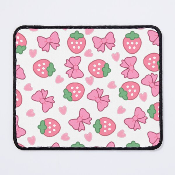 Item preview, Cute Strawberry Bows & Hearts Kawaii Pattern designed and sold by Dreamy fantasy design.
