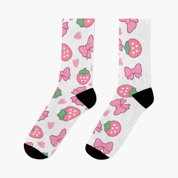 Item preview, Cute Strawberry Bows & Hearts Kawaii Pattern designed and sold by Dreamy fantasy design.