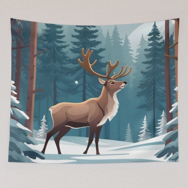 Item preview, Snowy Forest Reindeer Magic designed and sold by Kochainn.