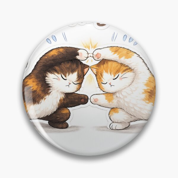 Item preview, Cute Hugging Calico Cats Illustration designed and sold by Peanutspixel.