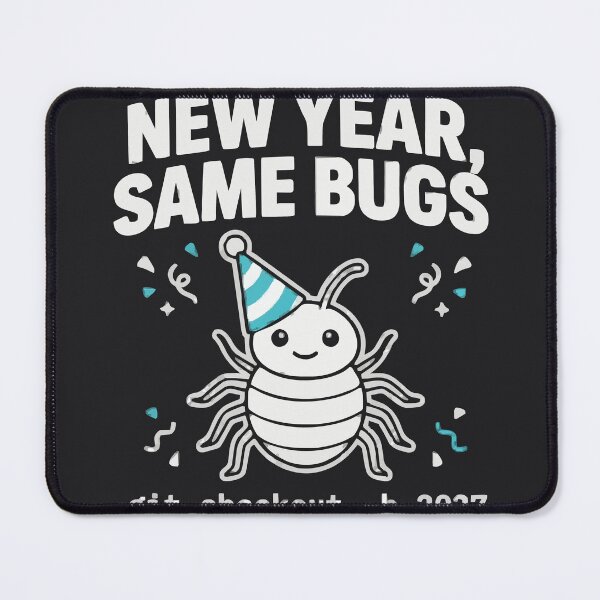 Item preview, New Year Same Bugs Git Checkout 2027 designed and sold by Bianca Oltean.