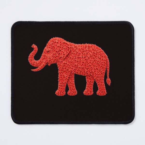 Item preview, Red Ixora Flower Elephant Mosaic Art designed and sold by Siam Soul Studio.