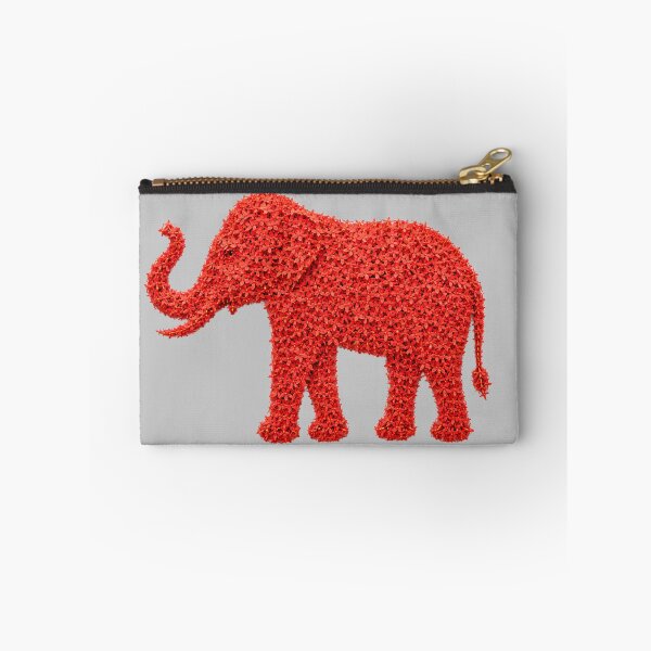 Item preview, Red Ixora Flower Elephant Mosaic Art designed and sold by Siam Soul Studio.