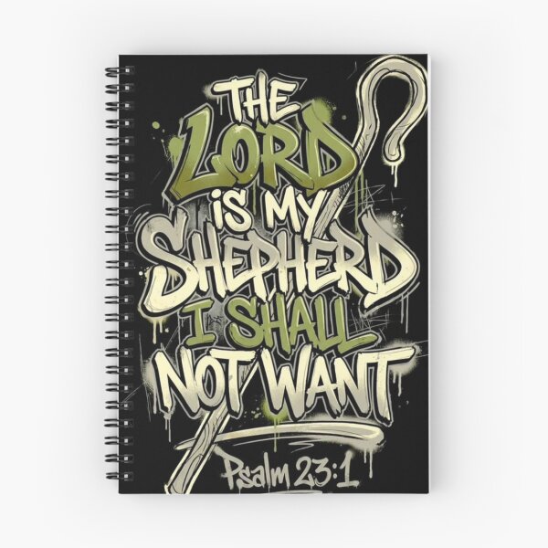 Item preview, The Lord Is My Shepherd I Shall Not Want – Psalm 23:1 Christian Graffiti T-Shirt Design designed and sold by Heavenly Threads Co..