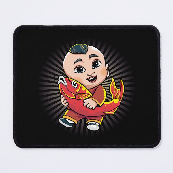 Item preview, Traditional Fortune Boy Holding Koi Fish designed and sold by Lexkon Liu's art.