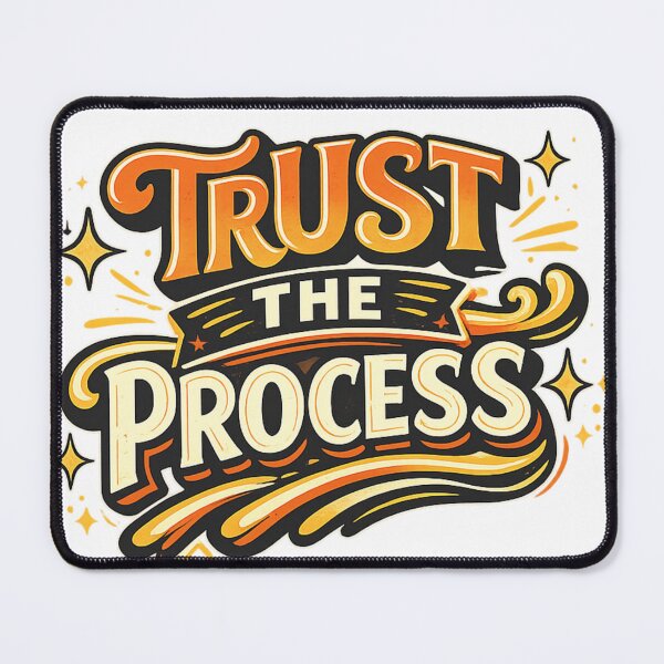 Item preview, Trust The Process Motivational Quote Retro Vintage Typography Design | Inspirational Mindset Graphic designed and sold by HEERYAK.