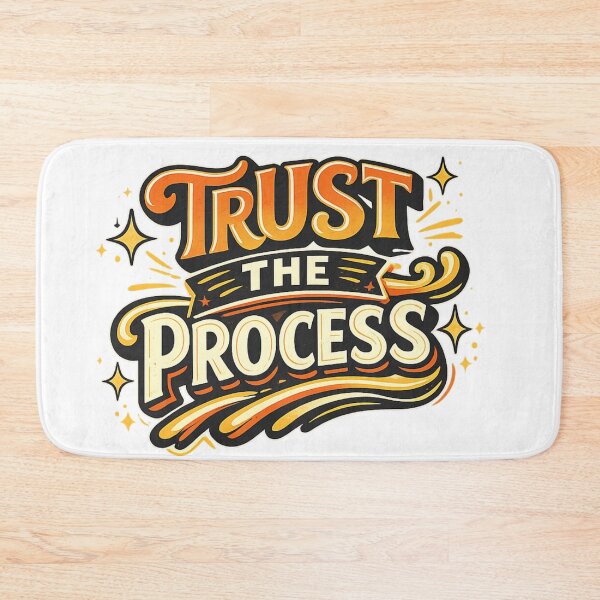 Item preview, Trust The Process Motivational Quote Retro Vintage Typography Design | Inspirational Mindset Graphic designed and sold by HEERYAK.