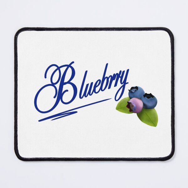 Item preview, Vintage Blueberry Cursive Typography Aesthetic Fruit Art designed and sold by poonzapoon.