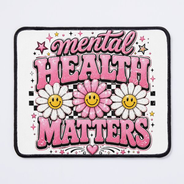 Item preview, Mental Health Matters Retro Smiley Daisy Design designed and sold by LunaPixelStudio.