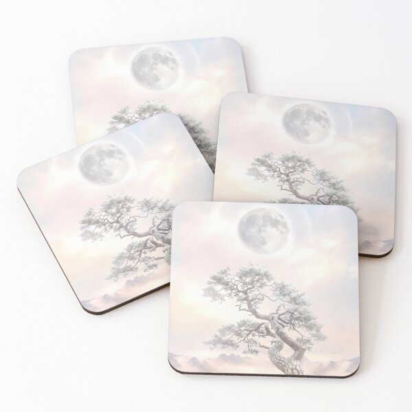 Item preview, Mystic Pine and White Moon: Graceful Morning Fog Edition designed and sold by SOOstudio73.