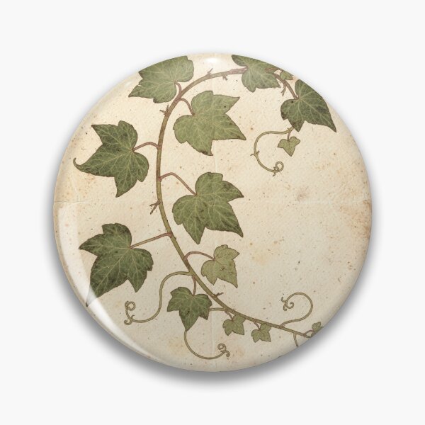 Item preview, Antique Pressed-Ivy Botanical Plate designed and sold by PictorialWhimsy.