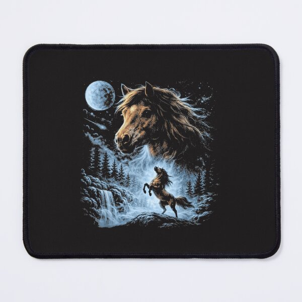 Item preview, Horse Howling At The Moon Vintage Fantasy Horse Lover Equestrian Design designed and sold by kiralynstration.