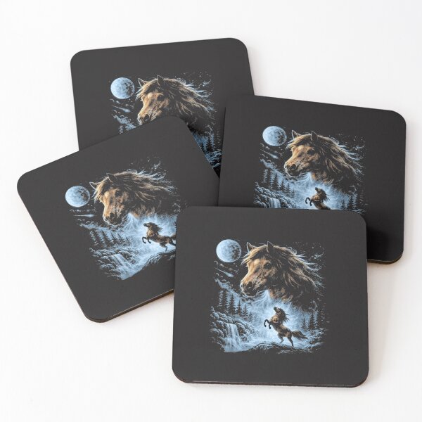 Item preview, Horse Howling At The Moon Vintage Fantasy Horse Lover Equestrian Design designed and sold by kiralynstration.