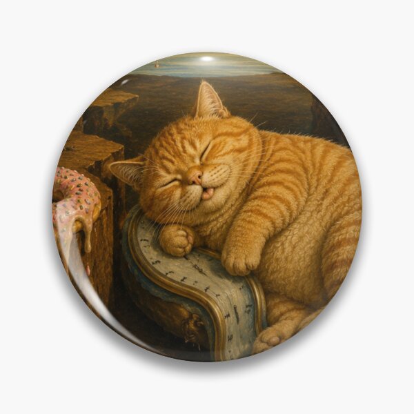 Item preview, Funny Chonky Orange Cat Daydreamscape Melting Donut Dreams designed and sold by Mindworx21.