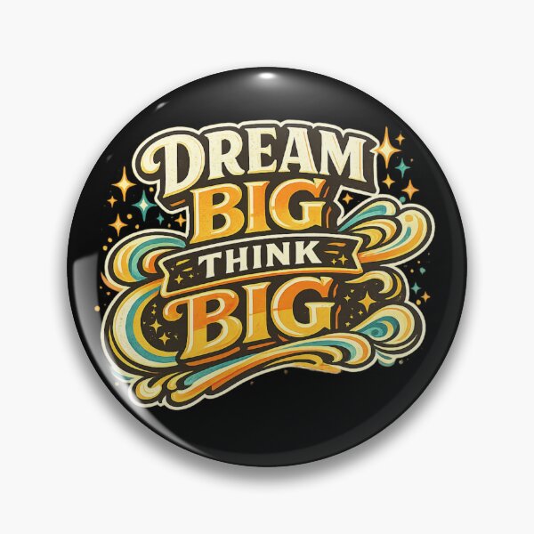 Item preview, Dream Big Think Big Motivational Quote Retro Vintage Typography Design | Inspirational Success Mindset Graphic designed and sold by HEERYAK.