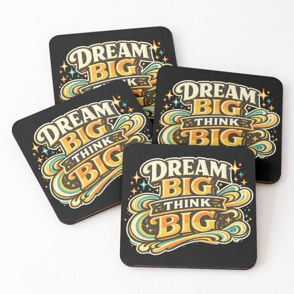 Item preview, Dream Big Think Big Motivational Quote Retro Vintage Typography Design | Inspirational Success Mindset Graphic designed and sold by HEERYAK.